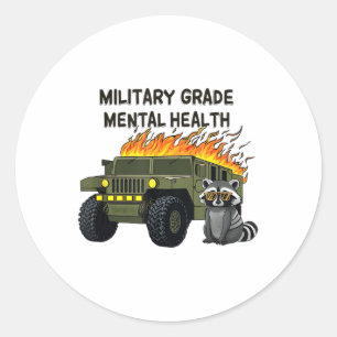 Sticker Rond Sensibilisation à la santé mentale de niveau milit