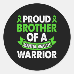 Sticker Rond Sensibilisation À La Santé Mentale Frère Du Guerri