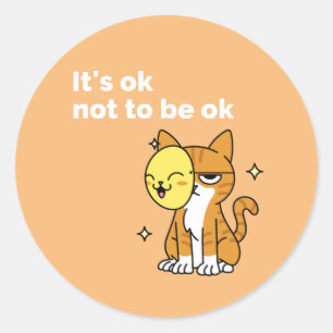 Sticker Rond Sensibilisation à la santé mentale Il est bon de n