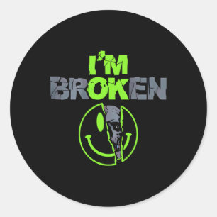 Sticker Rond Sensibilisation à la santé mentale Je vais bien Br