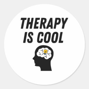 Sticker Rond Sensibilisation à la santé mentale La thérapie de