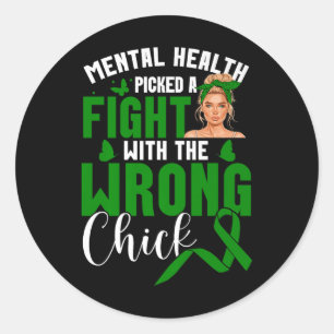 Sticker Rond Sensibilisation à la santé mentale Lutte contre le