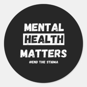 Sticker Rond Sensibilisation À La Santé Mentale Mettre Fin À La
