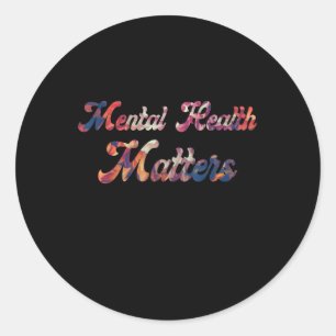 Sticker Rond Sensibilisation à la santé mentale - Santé mentale