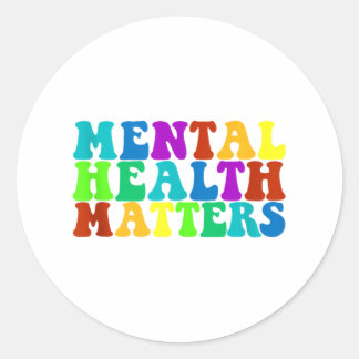 Sticker Rond Sensibilisation à la santé mentale Santé mentale S