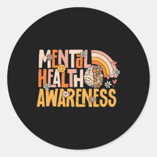 Sticker Rond Sensibilisation à la santé Psychologie Thérapeute 