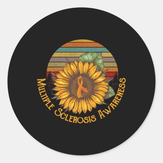 Sticker Rond Sensibilisation à la sclérose en plaques (Devant)