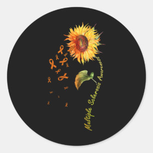 Sticker Rond Sensibilisation à la sclérose Tournesol Sensibilis