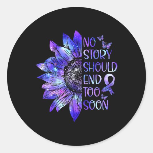 Sticker Rond Sensibilisation À La Surdose Aucune Histoire Ne De (Devant)