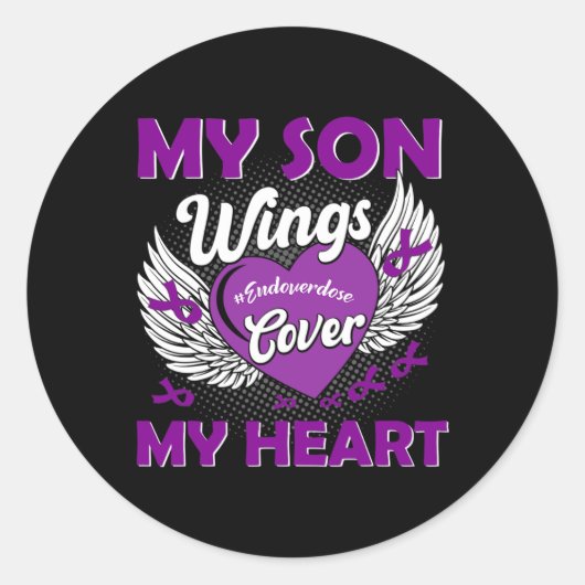 Sticker Rond Sensibilisation à la surdose de drogue Cadeaux de (Devant)