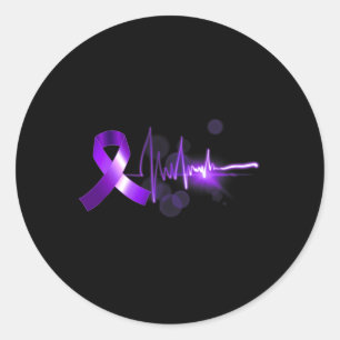 Sticker Rond Sensibilisation à la surdose d'opioïde au ruban de