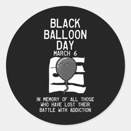 Sticker Rond Sensibilisation à la surdose du jour du ballon (Devant)
