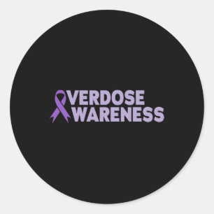 Sticker Rond Sensibilisation à la surdose Récupération de la dé