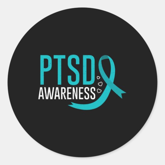 Sticker Rond Sensibilisation à la Tdp Stress traumatique post-s (Devant)