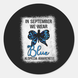Sticker Rond Sensibilisation À L'Alopécie En Septembre Nous Por