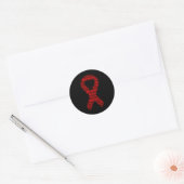 Sticker Rond Sensibilisation À L'Anémie Des Cellules De Faucill (Enveloppe)