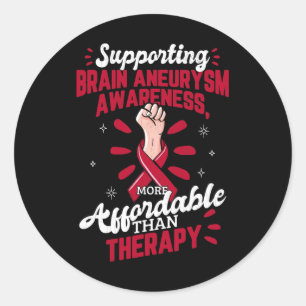 Sticker Rond Sensibilisation À L'Anévrisme Cerveau Est Thérapeu