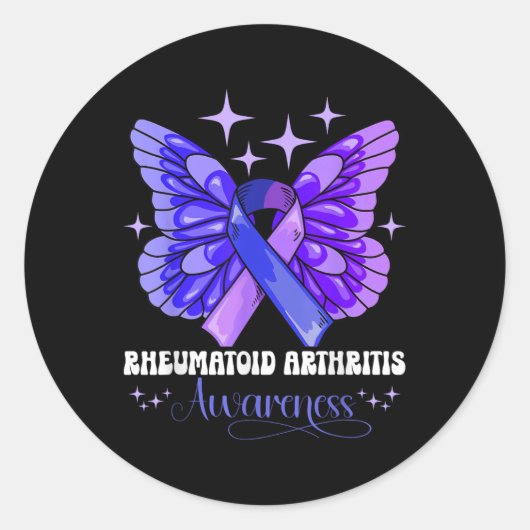 Sticker Rond Sensibilisation à l'arthrite rhumatoïde (Devant)