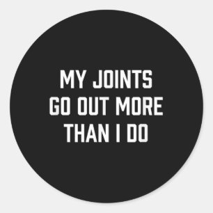 Sticker Rond Sensibilisation à l'arthrite rhumatoïde amusante