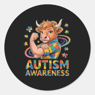 Sticker Rond Sensibilisation à l'autisme