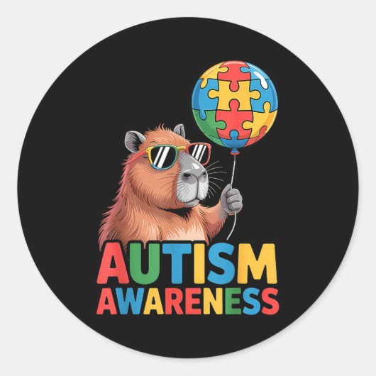 Sticker Rond Sensibilisation à l'autisme (Devant)