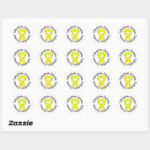 Sticker Rond Sensibilisation à l'endométriose (Feuille)