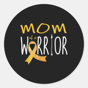 Sticker Rond Sensibilisation à l'enfance au cancer Maman d'un g