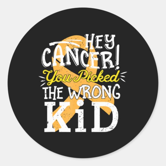 Sticker Rond Sensibilisation à l'enfance au cancer Survivant Wr (Devant)