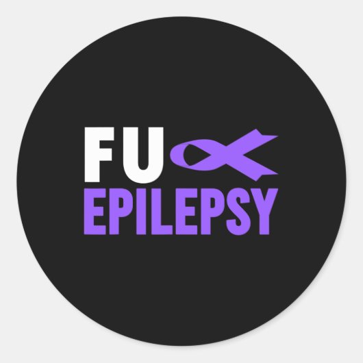 Sticker Rond Sensibilisation à l'épilepsie - Epileps de sensibi (Devant)