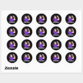 Sticker Rond Sensibilisation à l'épilepsie Épileptique Purple R (Feuille)