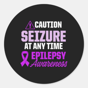 Sticker Rond Sensibilisation à l'épilepsie Guerrier épileptique