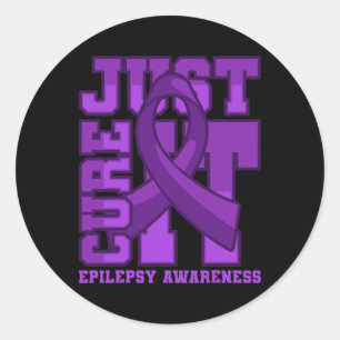 Sticker Rond Sensibilisation À L'Épilepsie Juste De Le Traiter