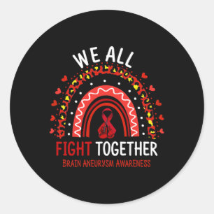 Sticker Rond Sensibilisation à l'neurysme cérébral Nous combatt