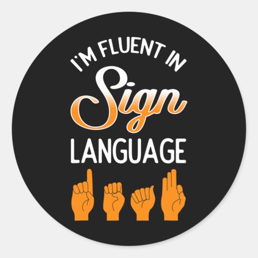 Sticker Rond Sensibilisation Aide auditive Implant Fluent In Si (Devant)