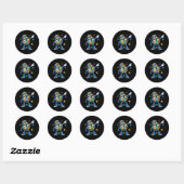 Sticker Rond Sensibilisation au baseball Dabbing (Feuille)
