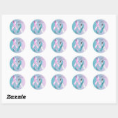Sticker Rond Sensibilisation au cancer (Feuille)