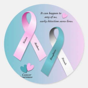 Sticker Rond Sensibilisation au cancer