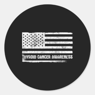 Sticker Rond Sensibilisation au cancer Cancer du thyroïde