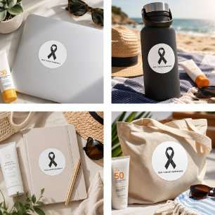 Sticker Rond Sensibilisation au cancer de la peau - Mélanome