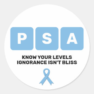 Sticker Rond Sensibilisation au cancer de la prostate PSA