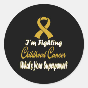 Sticker Rond Sensibilisation au cancer de l'enfance Cancer de l