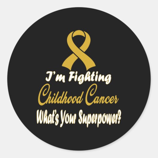 Sticker Rond Sensibilisation au cancer de l'enfance Cancer de l (Devant)