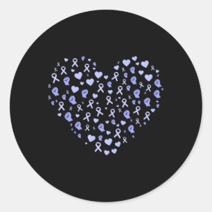 Sticker Rond Sensibilisation au cancer de l'oesophage Le ruban 