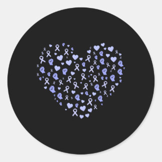 Sticker Rond Sensibilisation au cancer de l'oesophage Le ruban