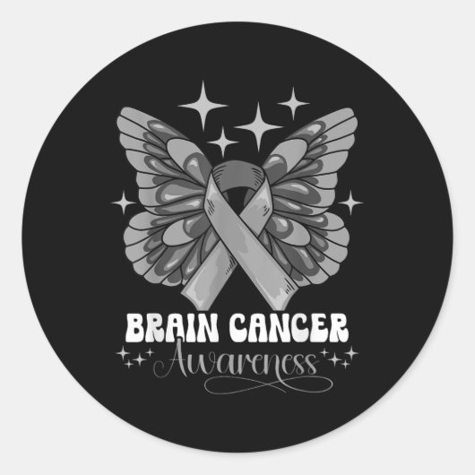 Sticker Rond Sensibilisation au cancer du cerveau _2 (Devant)