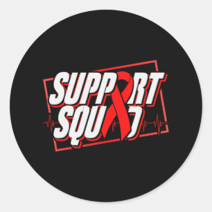 Sticker Rond Sensibilisation au cancer du sang - Équipe de sout