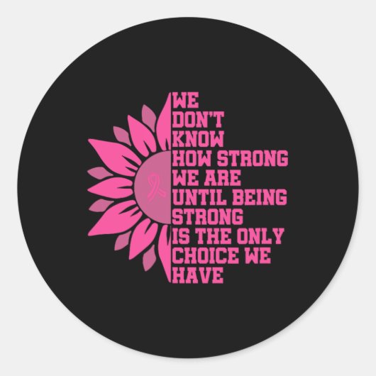 Sticker Rond Sensibilisation au cancer du sein (Devant)