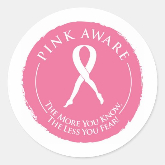 Sticker Rond Sensibilisation au cancer du sein (Devant)