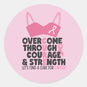 Sticker Rond Sensibilisation au cancer du sein 