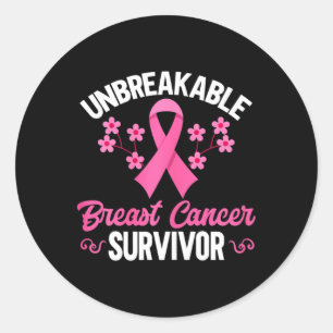 Sticker Rond Sensibilisation au cancer du sein Cancer du sein i